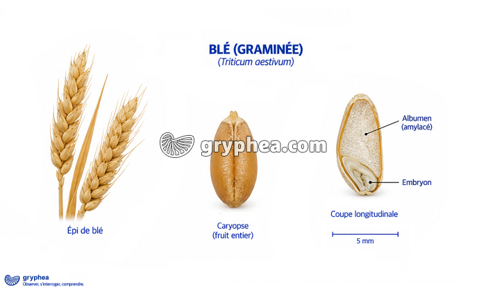 Fruit du Blé (grain de blé) - gryphea.com